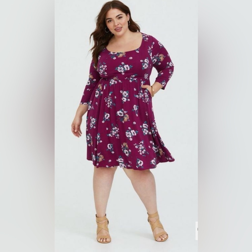 Torrid Purple Floral Dress